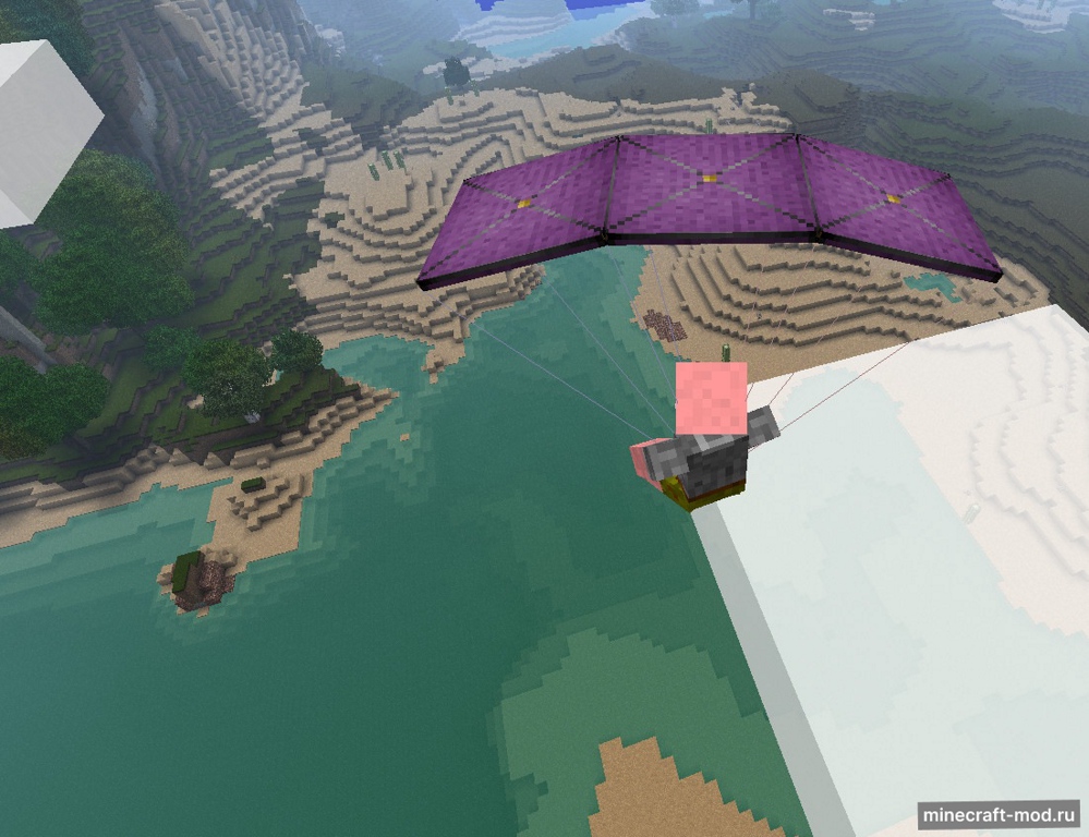 Мод Parachute для Minecraft 1.15.2, 1.15.1, 1.14.4,  ...