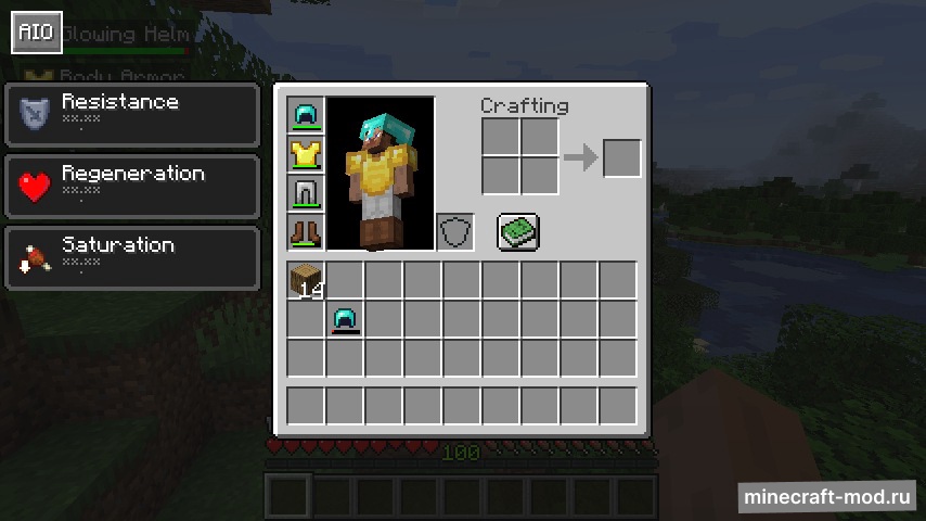 Мод Armor Item Overlay для Minecraft 1.16.2, 1.15.2