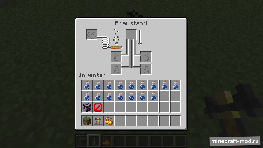 Мод Four Bottles Brewing Stand для Minecraft 1.15.2