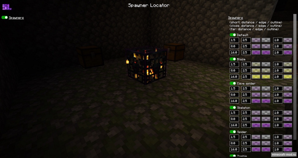 Мод Spawner Locator для Minecraft 1.16.5, 1.16.4, 1.16.3,  ...