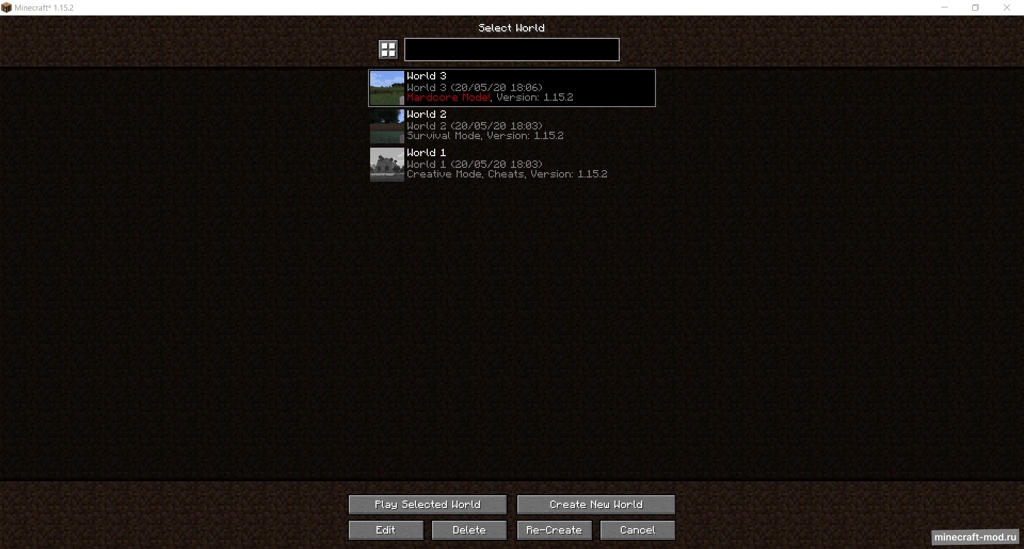 Мод Better World List для Minecraft 1.16.2, 1.15.2