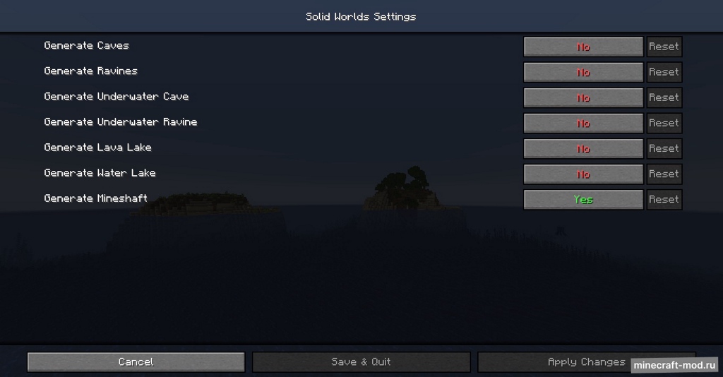 Мод Solid Worlds для Minecraft 1.16.5, 1.16.4, 1.16.1,  ...