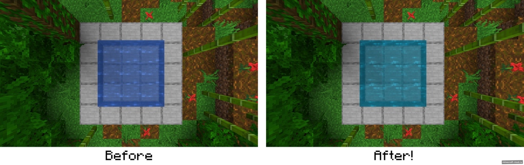 Мод BedrockWaters для Minecraft 1.20.4, 1.20.3, 1.20.2,  ...