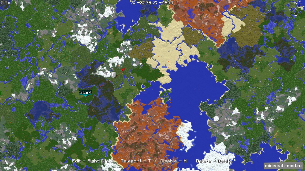 Мод Xaero's World Map для Minecraft 1.21.1, 1.21, 1.20.6,  ...