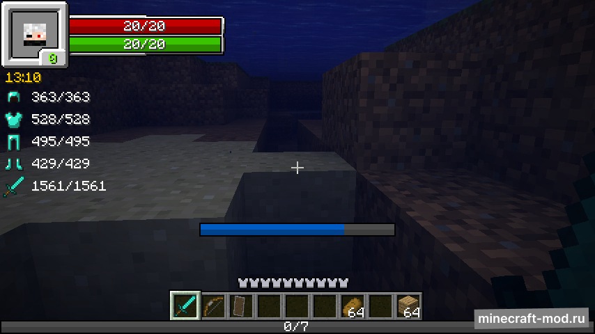 Мод RPG-Hud для Minecraft 1.21.4, 1.21.1, 1.20.6,  ...