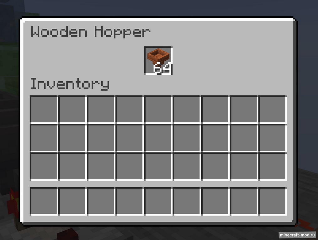 Мод Wooden Hopper для Minecraft 1.21.1, 1.21, 1.20.6,  ...