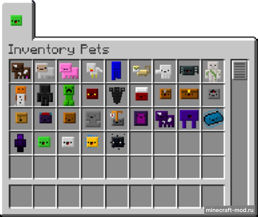 Мод Inventory Pets для Minecraft 1.20.1, 1.19.3, 1.19.2,  ...