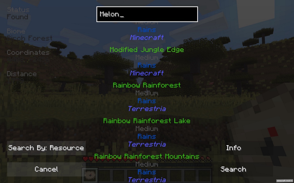 Мод Biome Locator для Minecraft 1.19, 1.18.1, 1.18,  ...